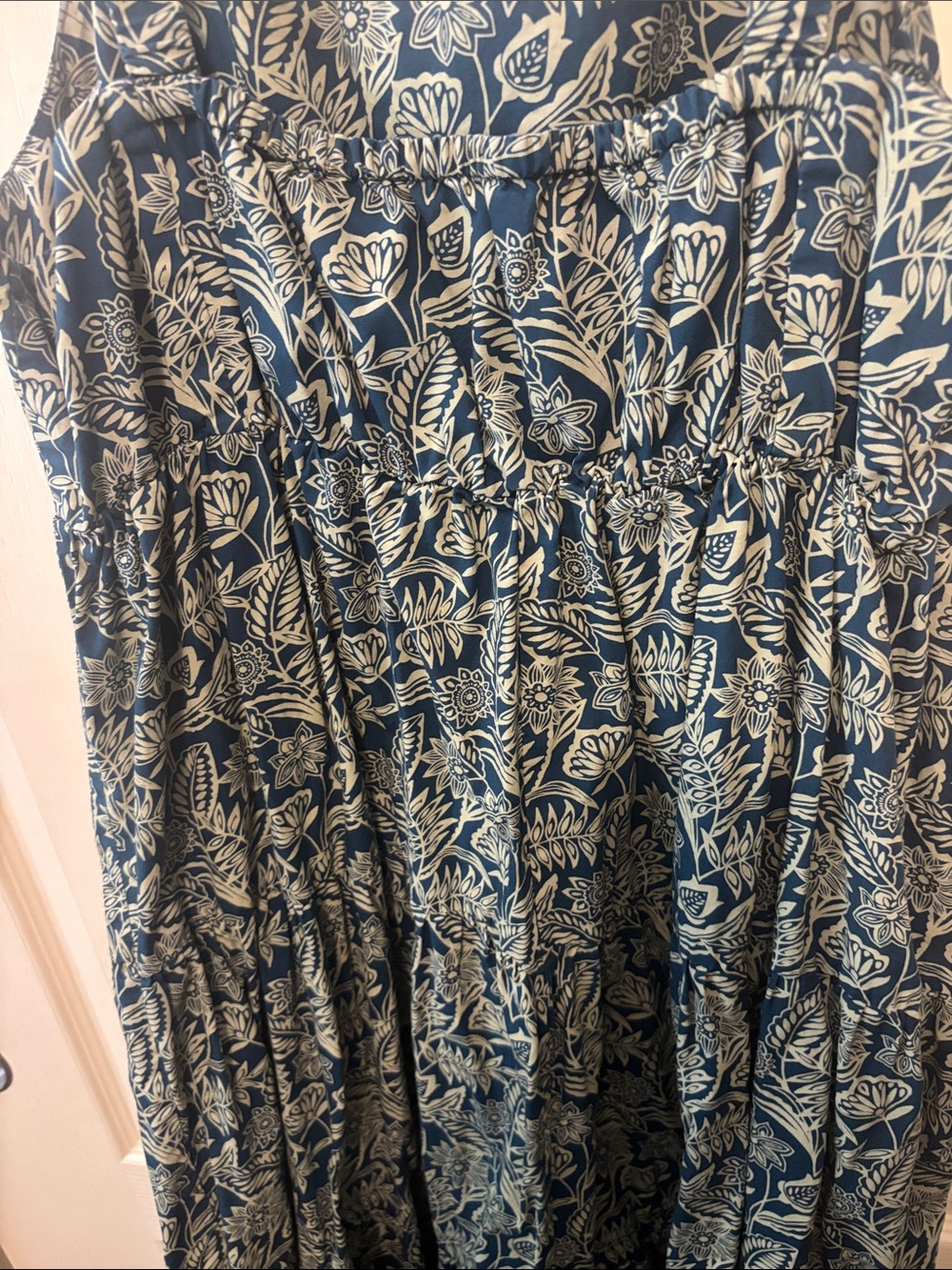 dip Green and Blue Floral Tiered Maxi Dress - Picture 4 of 5